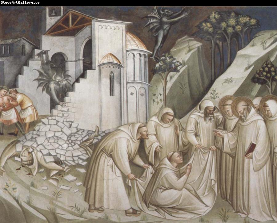 Spinello Aretino St.Benedict Revives a Monk from under the Rubble